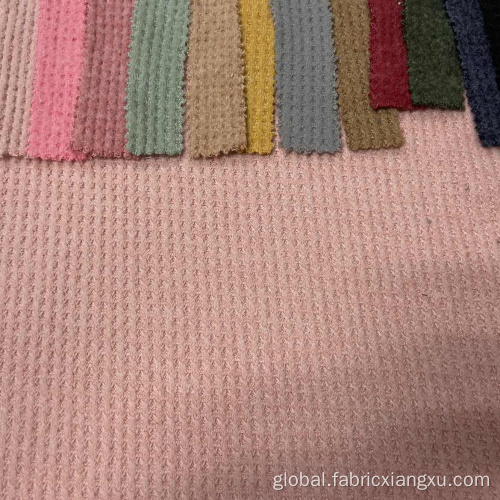 China Texture Soft Waffle Fleece Fabric Rib Knit Fabric Manufactory